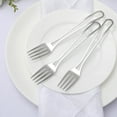 thumbnail image 2 of Efavormart 24 Pack | 7" Silver Modern Hollow Handle Design Plastic Forks, Disposable Utensils, 2 of 6
