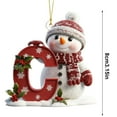 thumbnail image 3 of YardVibe 26 Letter Ornaments for Christmas Tree Decoration, Personalized Hanging Pendant,Snowman Xmas Alphabet for Christmas Initial Ornament,DIY Craft Ornaments,Original Gifts for Family Friends (C), 3 of 9