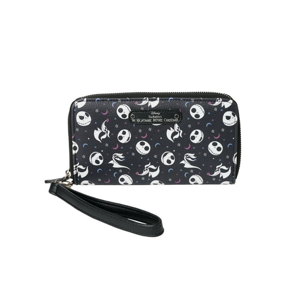 Nightmare Before Christmas Womens Zip Around Wallet All-Over Print Wristlet