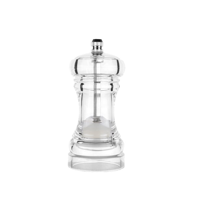 Billuyoard Molinillos de pimienta transparentes acrílicos, máquina de molino Manual, trituradora de especias, botella de condimento de mano, Type2 NO2