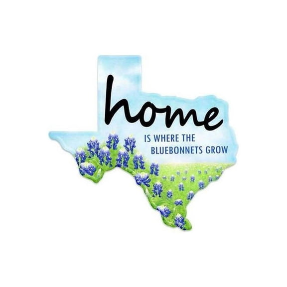 12 Metal Embossed Hanger: Texas Bluebonnets