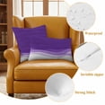 thumbnail image 6 of Purple Waves Outdoor Pillow Covers 24x24 Set of 2,Waterproof Patio Throw Pillowcase Protectors,Ombre Abstract Art Gradient Modern Square Decorative Pillow Shams Cushion Covers for Seat Bed Couch Sofa, 6 of 8