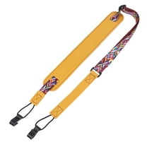 MIPCASE Patterned Ukulele Strap Hook Adjustable Design in Yellow for Adults 1Pcs