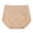 Beige, variant on CHUMUD Underwear for Women Mid Waisted Full Coverage Briefs Breathable Soft Panties Lift Buttocks Briefs