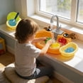 thumbnail image 4 of Play With Running Water Role Playing Toddler Girl With Rotating Faucet Play Food & Kitchen Utensils Simulation Kitchen Playset For Kids|Playsets, 4 of 6