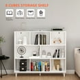 thumbnail image 5 of 8-Cube Storage Organizer Bookcases Wood,Display Shelf,3-Tier Cubical Storage Shelves,White, 5 of 8
