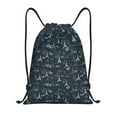 thumbnail image 1 of Xecao Romantic Eiffel Tower Pattern Sports Drawstring Backpack - String Swim Gym Bag with Wet Proof Pocket for Women&Men-Small, 1 of 6
