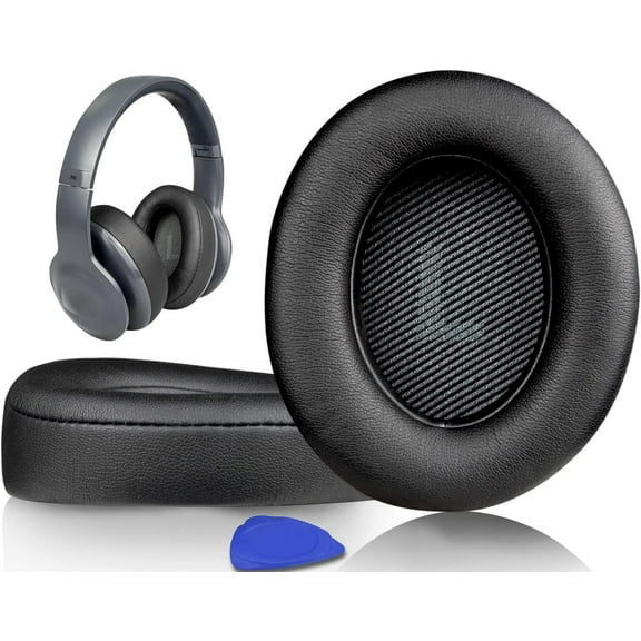 SOULWIT Ear Pads Replacement for JBL Everest 700 (Model: V700BT) Headphones, Earpads Cushions with High-Density Noise Isolation Foam, Softer Protein Leather - Black
