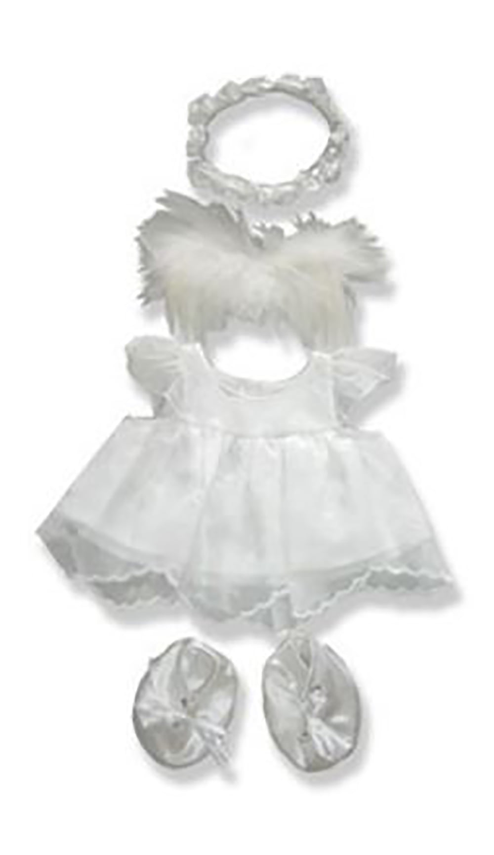 Teddy Bear Clothes Fits Build a Bear Teddies Winter White Silver Outfit Headband 