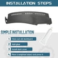 thumbnail image 3 of Kojem Dash Board Cover for 1999-2007 Chevy Tahoe Suburban Silverado Avalanche GMC Yukon Sierra 1500 2500 3500 Cover Cap Overlay Dashboard Dark Grey, 3 of 15