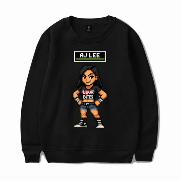 AJ Lee 8 Bit Merch Crewneck Sweatshirts Cosplay Women Men Fashion Long Sleeve Stylish Y2K Design Top