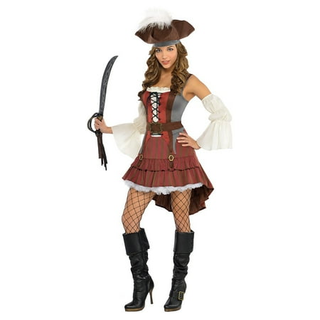 Castaway Pirate Adult Costume - Large