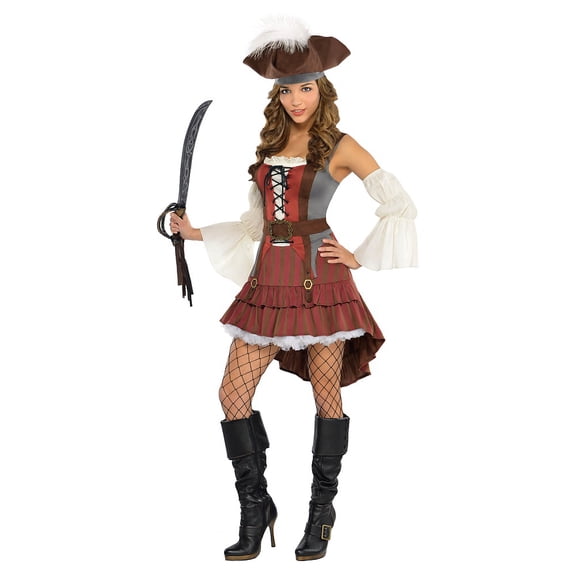 Castaway Pirate Woman Costume Large 10 - 12