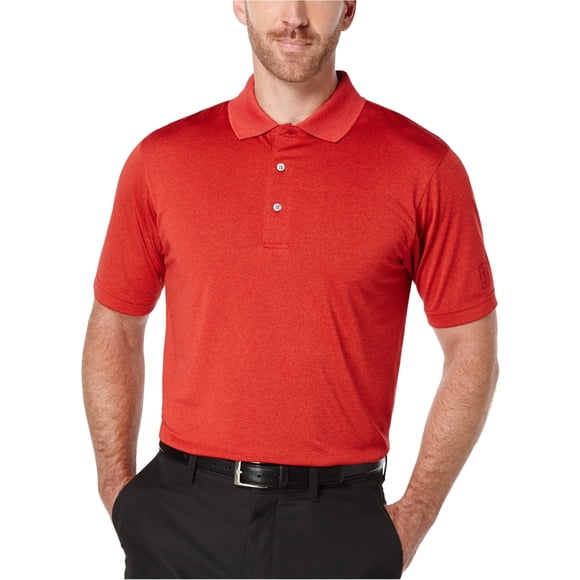 Polo de rugby jaspeado PGA Tour para hombre rojo XXL