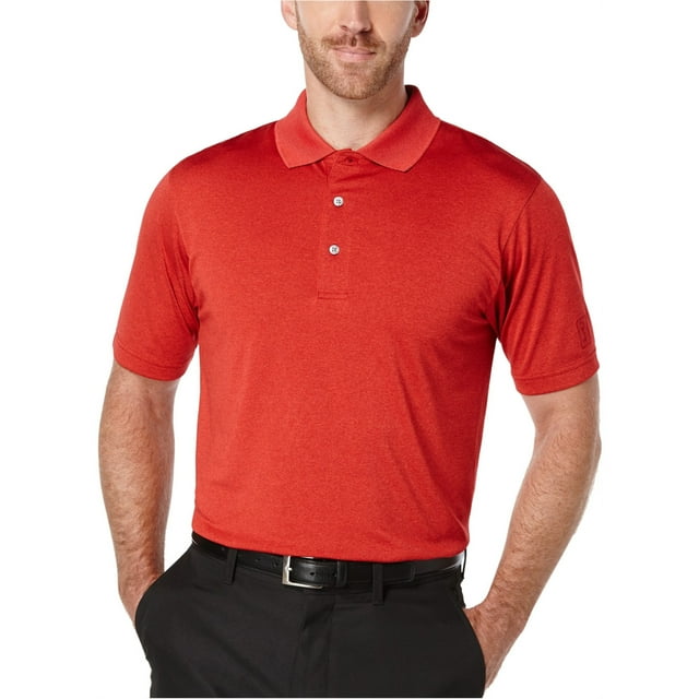 Polo de rugby jaspeado PGA Tour para hombre rojo XXL
