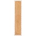 thumbnail image 2 of Sivi 2.6 x 12 Feet Handmade Scallop Braided Jute Rug - Natural Jute Runner Rug, 2 of 15