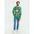 thumbnail image 2 of Snoopy Men's and Big Men's Christmas Lights Holiday Sweater, Sizes S-3XL, 2 of 5