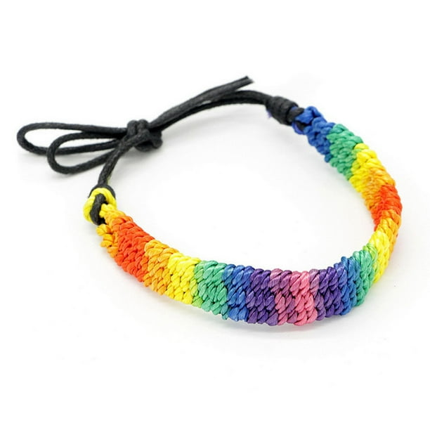 Rainbow rope bracelet sale
