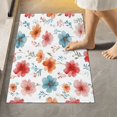 thumbnail image 4 of 2 Piece Bath Mat Set with U-Shaped Toilet Mat and Rectangle Bath Rugs Non Slip Machine Washable Bathroom Mats Pastel Watercolor Floral Pattern, 4 of 7