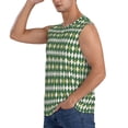 thumbnail image 3 of Pofeuu Light Green Squares Print Men's Muscle T-Shirt, Sleeveless, Muscle Tank, Classic Muscle Tee Top For Men Casual Sleeveless Muscle T-Shirt Trendy Clothes-3X-Large, 3 of 7