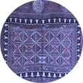 thumbnail image 1 of Ahgly Company Indoor Round Persian Blue Traditional Area Rugs, 6' Round, 1 of 4