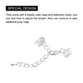 thumbnail image 4 of Unique Bargains 20Sets Ribbon Crimp Clamp Ends with Lobster Claw Clasps & Chain 8mm Silver White, 4 of 7