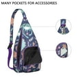 thumbnail image 2 of Dino Print Sling Bag&nbsp;- Colorful Cartoon Dinosaur Crossbody Pack (Water-Resistant & Durable), 2 of 4