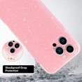 thumbnail image 2 of Case for iPhone 13 Pro Max Glitter, Shiny Bling Sparkle Cover for Women, Soft TPU Slim Fit Shockproof Protective Phone Cases Compatible with iPhone 13 Pro Max-Pink Glitter, 2 of 12