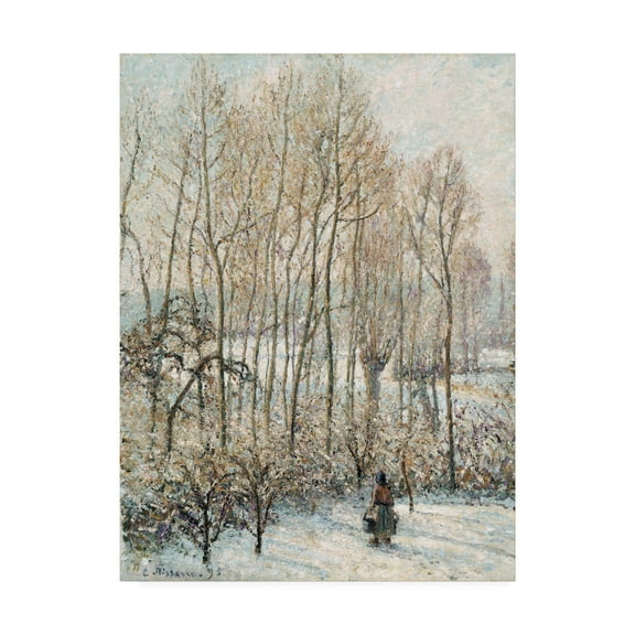 Pissarro 'Morning Sunlight on the Snow' Canvas Art
