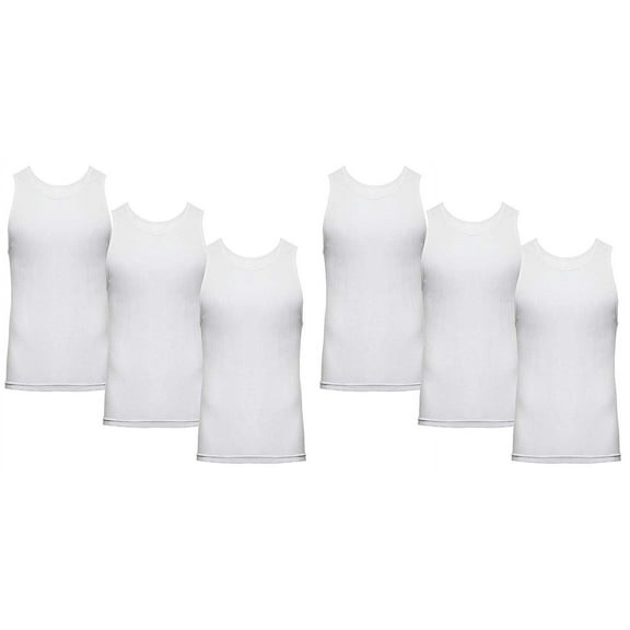 HEAD Men's White A-Shirt 6-Pack - Sizes S-2X