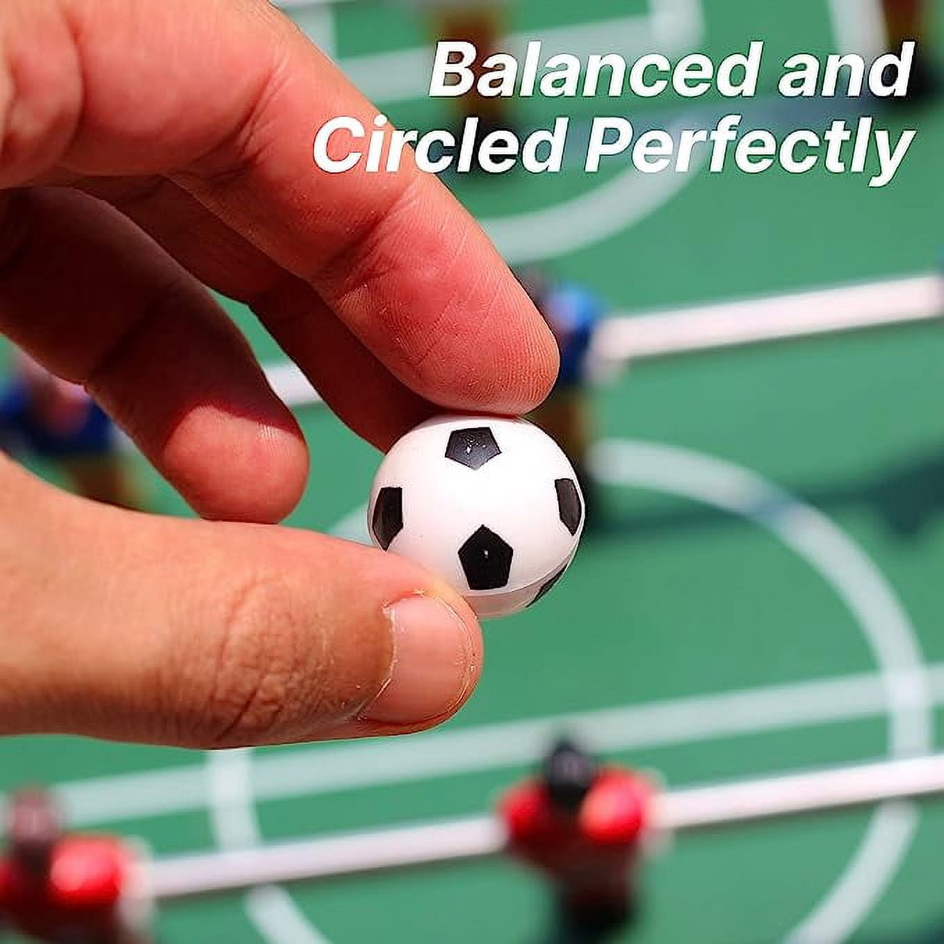 SereneLife 6-Piece Table Soccer Football Ball Replacement 1.3 Inches Mini Black & White Soccer Ball