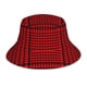 thumbnail image 1 of Balery Red Black Houndstooth Sombreros para el sol para hombre y mujer, sombrero de pescador con UPF 50+, 1 of 6