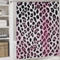 thumbnail image 2 of Colorful Leopard Print Shower Curtain Set Waterproof Bathroom Toilet Seat Cover Bath Non-slip Mat Rug Carpet Bath Decor, 2 of 6