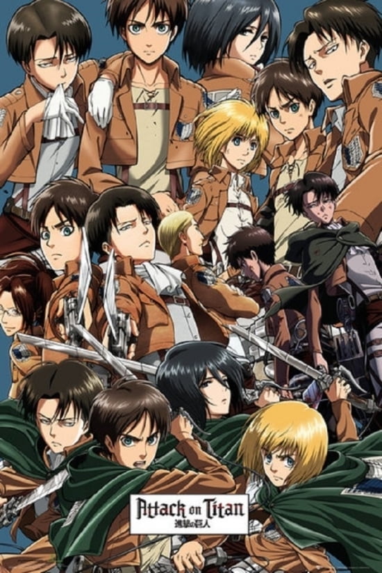 Attack On Titan - Main Characters (Manga Anime) Poster Print (24 X 36