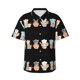 thumbnail image 1 of Balery Little Chef Gnome Camisas hawaianas de manga corta para hombre, camisas playeras de corte holgado, camisas de vacaciones con botones,X-Large, 1 of 7