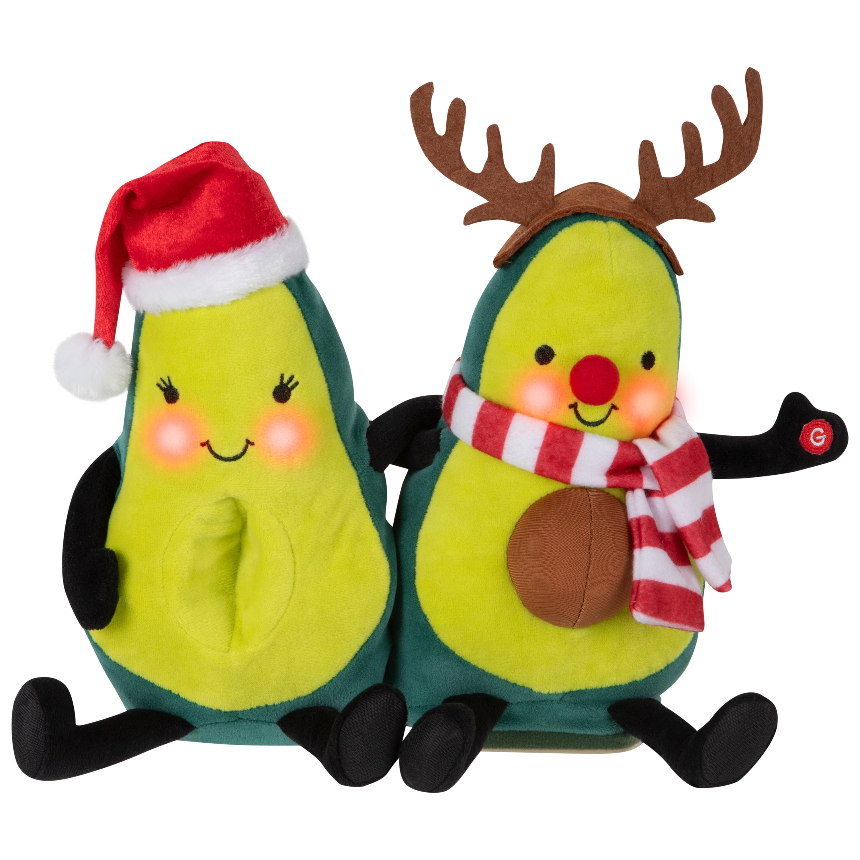 Christmas Foodie Friends Avocado 10.6299 in x 5.5118 in x 9.8425 in x 0.8049 lb, HOLIDAY TIME PL FODIE FRIEND-AVOCADO