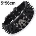 thumbnail image 2 of Collar de cuero con tachuelas para perros de entrenamiento, deporte, paseo, impermeable, perros medianos MFZFUKR CPB-US-YY385-1, 2 of 5