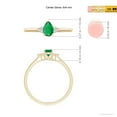 thumbnail image 6 of Angara Natural 0.35 Ct. Emerald with Diamond Classic Ring in 14K Yellow Gold for Women (Ring Size: 3), 6 of 11
