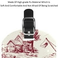 thumbnail image 4 of Square 2Pack PU Leather Classic French Town Cruise Luggage Tag with Privacy Cover and Name ID Tag for Travel Handbags Backpacks Luggage Tags, 4 of 6