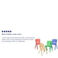thumbnail image 5 of Emma + Oliver 4 Pack Plastic Stackable K-2 School Chair with 13.25"H Seat, Assorted Colors, 5 of 13