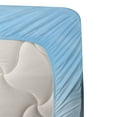 thumbnail image 3 of Ambesonne Summer Fitted & Top Sheet Set with Sham, Sea Horizon Shore Beach, Blue Cream, 3 of 4