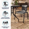 thumbnail image 4 of Flash Furniture Commercial Grade Gray Rattan Indoor-Outdoor Restaurant Stack Chair, 4 of 12