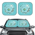 thumbnail image 2 of Naloa Travelling on Airplane 2 Piece Foldable Car Sun Shades, Car Windshield Sunshade, Front Window Sunshade for Car, Truck, SUV - Small, 2 of 7