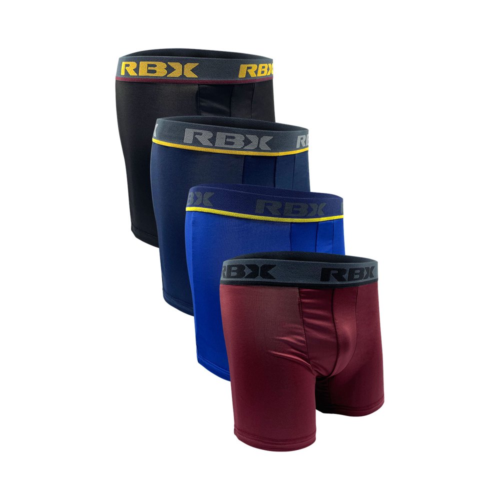 RBX RBX Active Men's Performance Quick Dry Boxer Briefs 4Pack