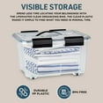 thumbnail image 5 of Lifemaster Stackable Storage Box Set - 6 Pieces 32 Quarts Multi-purpose, Space-Efficient Stackable Storage Boxes with Nestable Design, Secure Latches, Easy-Move Wheels & Pull-Out Base - Clear, 5 of 9