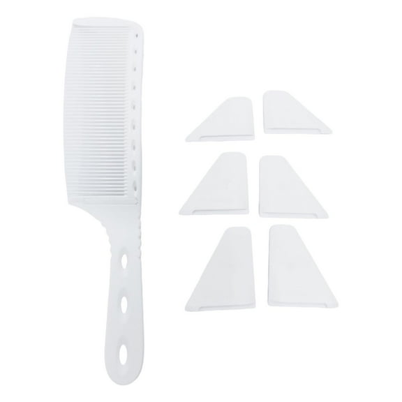 Flat Top Comb Durable Curved Barber Comb for Hairdresser Home Use Hair Salon White