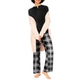 thumbnail image 4 of MINTREUS Womens Pajama Sets Soft Long Sleeve Sleepwear Ladies Loungewear Two Piece Black Plaid Pjs with Pockets, 4 of 7