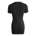 thumbnail image 5 of JIANJIA Summer Dresses for Women Solid Color Sexy Square Collar Short Sleeve Slim Tight Mini Bodycon Dress Daily-Wear,Black,S, 5 of 5