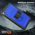 thumbnail image 5 of Allytechgroup iPad 9th 8th 7th Generation Case, Rotating Kickstand Shockproof Hand Strap + Shoulder Strap Drop Protection Rugged Case for iPad 10.2" 9th 8th 7th Gen 2021/2020/2019,Darkblue, 5 of 9