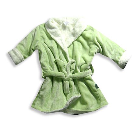 Girls Fleece Shawl Collar Robe - I Play - Baby Girls Fleece Robe Green / Infant / Small